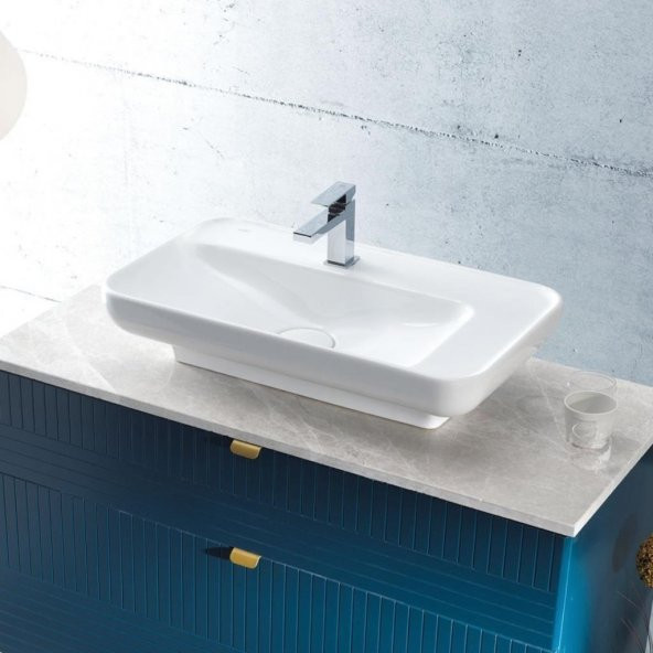 Turkuaz Cerastyle Lal Lavabo 80x42 cm ürün görseli 1