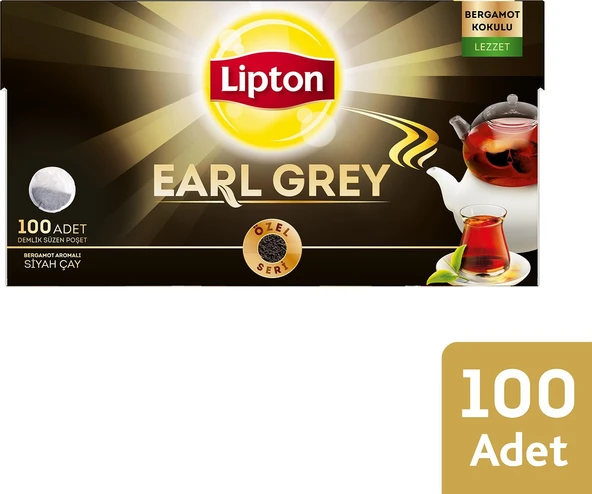 Lipton Earl Grey 3.2 gr 100lü Demlik Poşet Çay ürün görseli 1