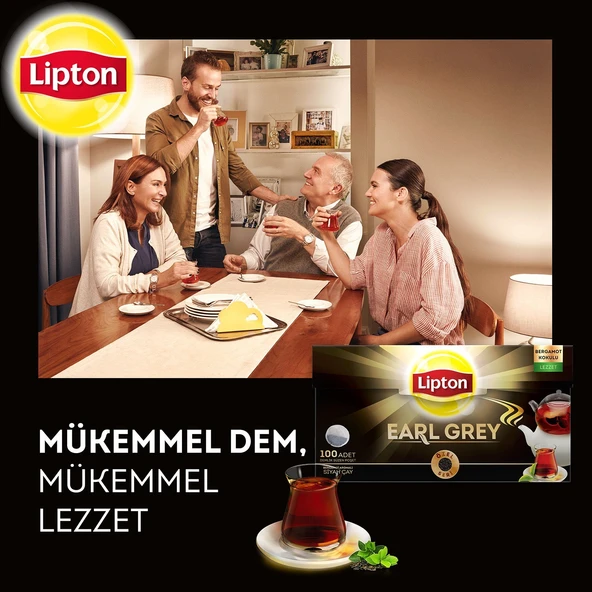 Lipton Earl Grey 3.2 gr 100lü Demlik Poşet Çay - Resim 4