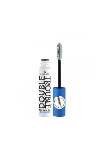 ESSENCE MASKARA DOUBLE TROUBLE-WATERPROOF MAVİ ürün görseli 1