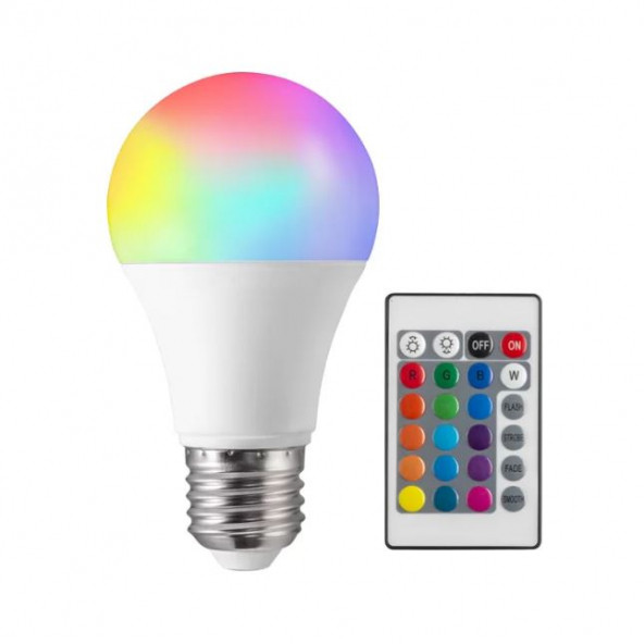 9W RGB Ampul Uzaktan Kumandalı Ampul ürün görseli 1
