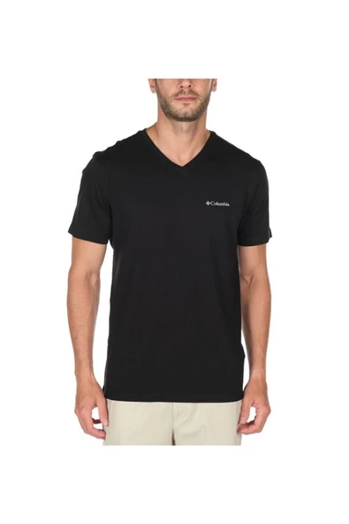 Columbia Brushed V Neck Erkek V Yaka Siyah Tişört CS0288-010 ürün görseli 1