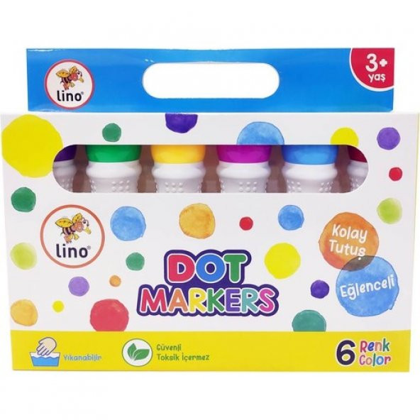 Lino Dot Markers Yıkanabilir 6'lı ürün görseli 1
