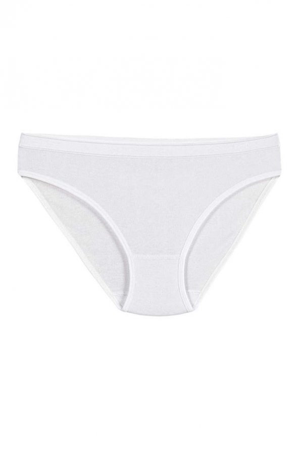 12 Adet Yıldız Bayan Ribana Bikini Külot Beyaz 3700 ürün görseli 1