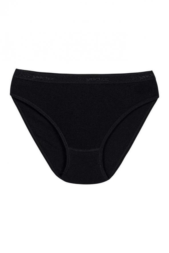 12 Adet Yıldız Bayan Ribana Bikini Külot Siyah 3710 ürün görseli 1