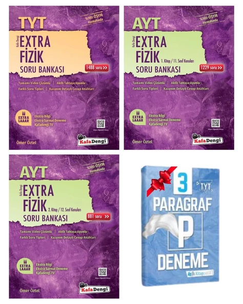 TYT Extra Fizik ve AYT Extra Fizik 1 ve 2. Kitap Soru Bankası ürün görseli 1