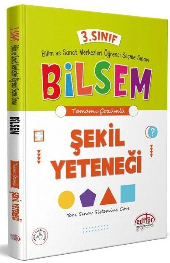 Editör Yayınları 3. Sınıf Bilsem Hazırlık Şekil Yeteneği Tamamı Çözümlü 2023 ürün görseli 1