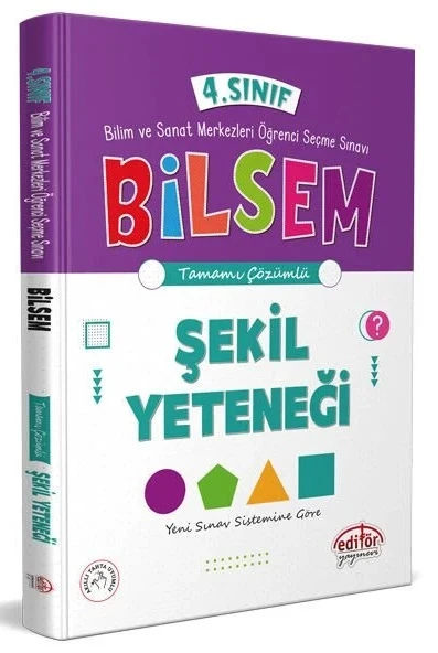 Editör Yayınları 4. Sınıf Bilsem Hazırlık Şekil Yeteneği Tamamı Çözümlü ürün görseli 1