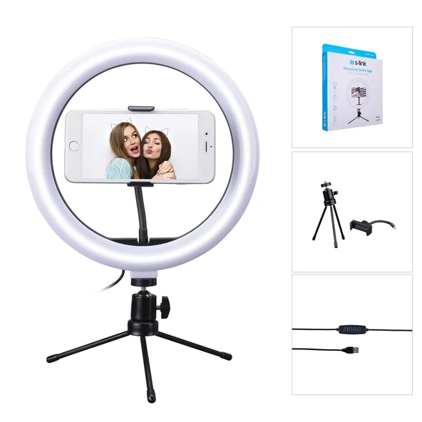 S-Link Sl-Sf200 Telefon Tutuculu 10 Tiktok Youtuber Led Işığı ürün görseli 1
