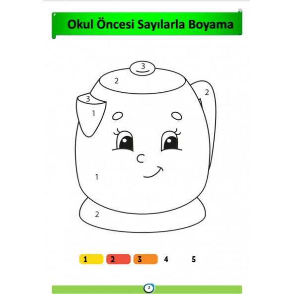 Okul Öncesi Sayılarla Boyama Kitabı - Resim 2