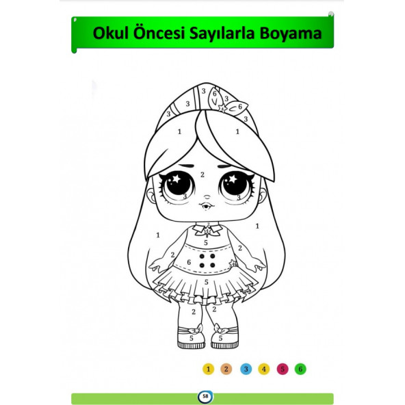 Okul Öncesi Sayılarla Boyama Kitabı - Resim 4