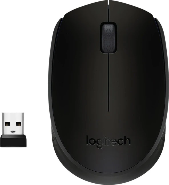 Logitech M171 USB Alıcılı Kablosuz Kompakt Mouse - Siyah ürün görseli 1