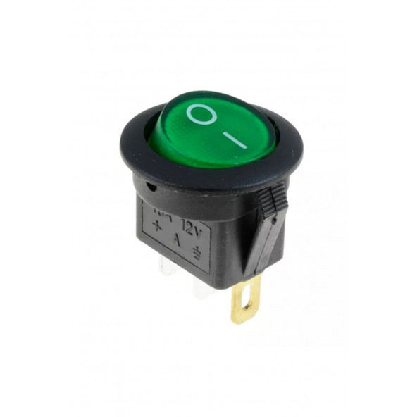Yuvarlak Işıklı Anahtar ON-OFF 3P 12VOLT YEŞİL ürün görseli 1