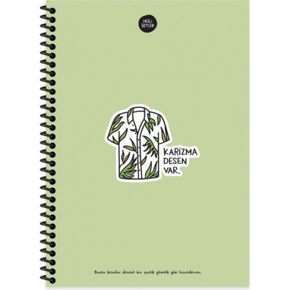 Keskin Color Hisli Şeyler 17x24 100 YP Kareli Spiralli Sert Kapak Defter Karizma ürün görseli 1