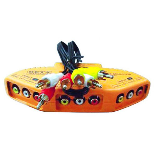 VCD DVD TOPLAYICI (RENKLİ) 1 X 3 RCA GİRİŞ İN  3 X 3 RCA ÇIKIŞ OUT ÇEVİRİCİ ürün görseli 1