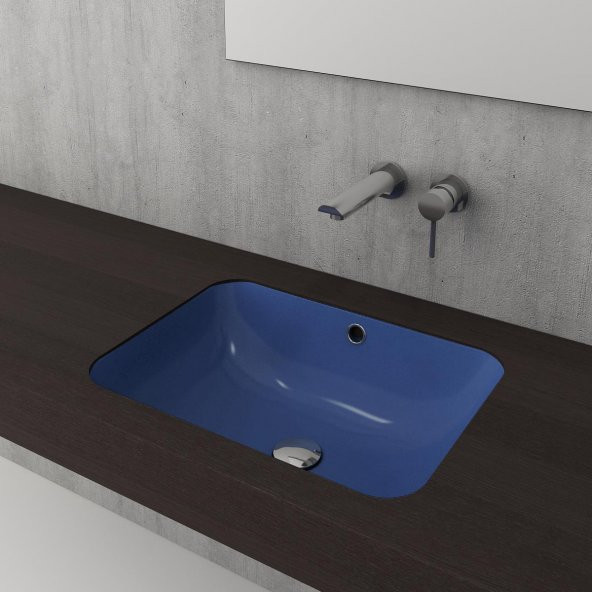 Bocchi Tezgahaltı Lavabo 55 cm Capri Mavi 1006-024-0125 ürün görseli 1