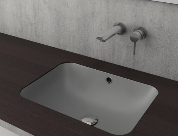 Bocchi Scala Tezgahaltı Lavabo 55 cm Mat Gri 1006-006-0125 ürün görseli 1