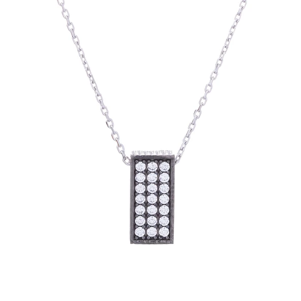 925 Ayar Gümüş Swarovski Taşlı Kolye ürün görseli 1