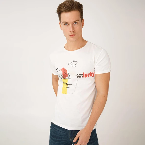 Biggdesign Faces Lucky Erkek T-Shirt - Resim 4