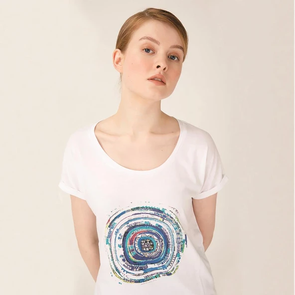 Biggdesign Nazar Beyaz T-Shirt - Resim 6