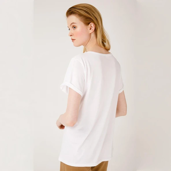 Biggdesign Faces Lucky Kadın T-Shirt - Resim 7