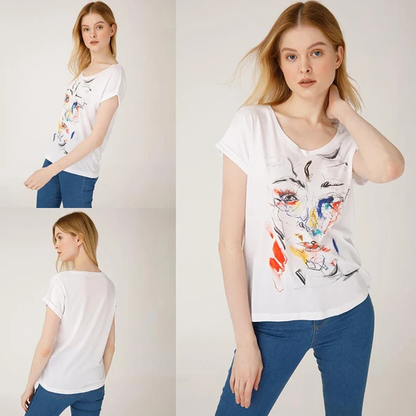 Biggdesign Red Face T-Shirt - Resim 6