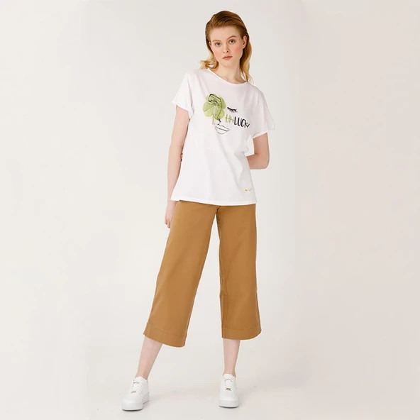 Biggdesign Faces Lucky Kadın T-Shirt - Resim 4