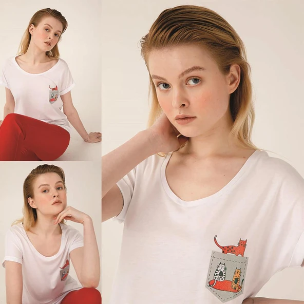 BiggDesign Cats Cepte Kedi T-Shirt - Resim 6