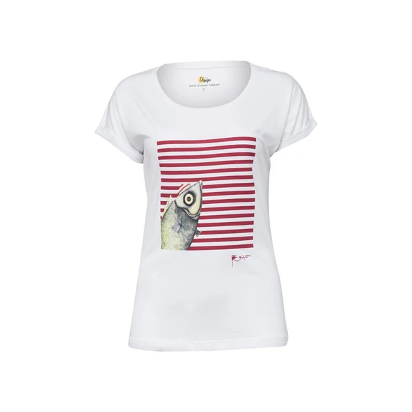 Biggdesign Pistachio Çizgili Kadın T-Shirt ürün görseli 1