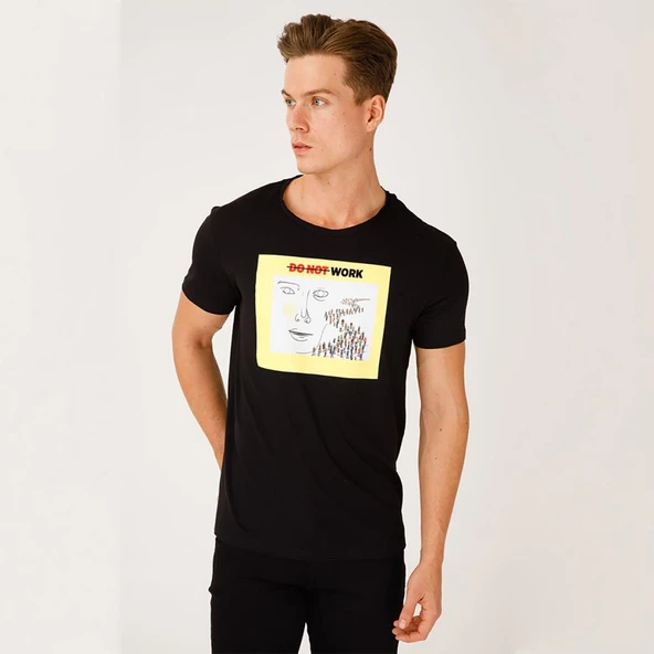 Biggdesign Faces Do not Work Erkek T-Shirt - Resim 5