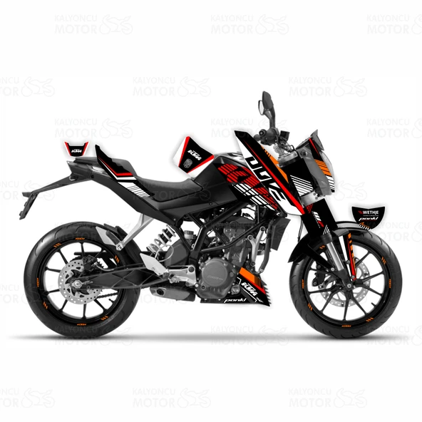 KTM Duke 200 Raceline Design Sticker Set (2011-16) ürün görseli 1