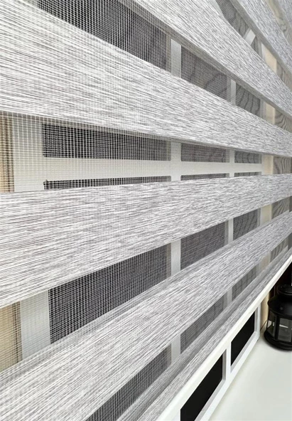 StorBurada Zebra Stor Sert Plastik Kasalı Gri Perde STB 400V04-PD  Gri 100 x 260 ürün görseli 1