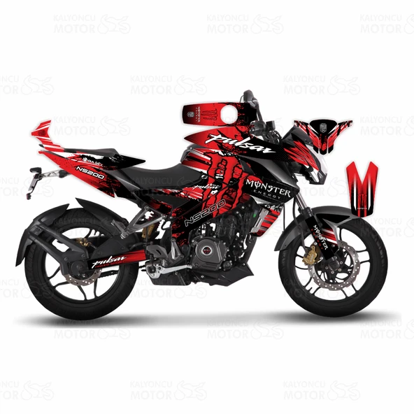 Bajaj Pulsar NS 200 Monster Energy Design ürün görseli 1