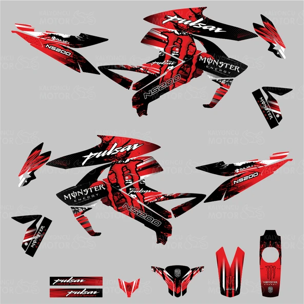 Bajaj Pulsar NS 200 Monster Energy Design - Resim 2