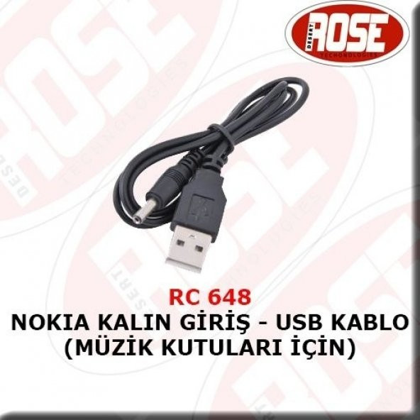 Nokıa Kalın Giriş - Usb Kablo (Müzik Kutuları Için)-Siyah ürün görseli 1