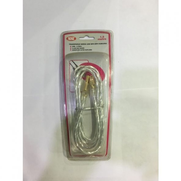 Transparan Serisi Usb Mp3-Mp4 Kablosu-Şeffaf ürün görseli 1