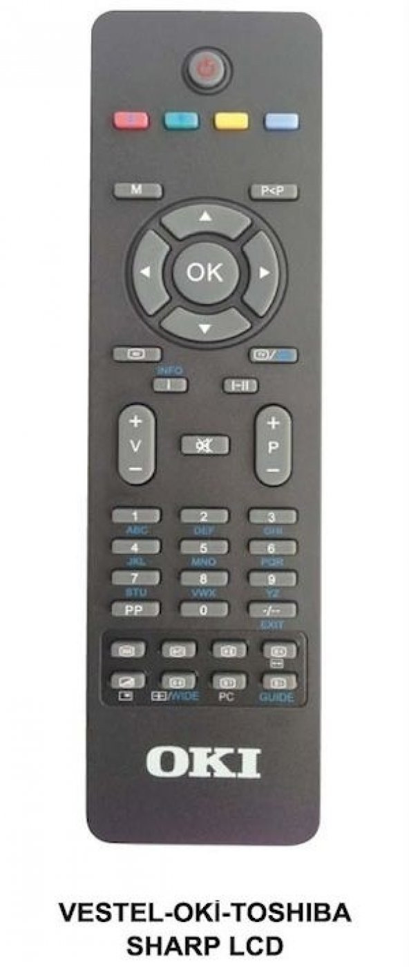 Vestel-Oki-Toshiba-Sharp Lcd Kumandası Siyah ürün görseli 1