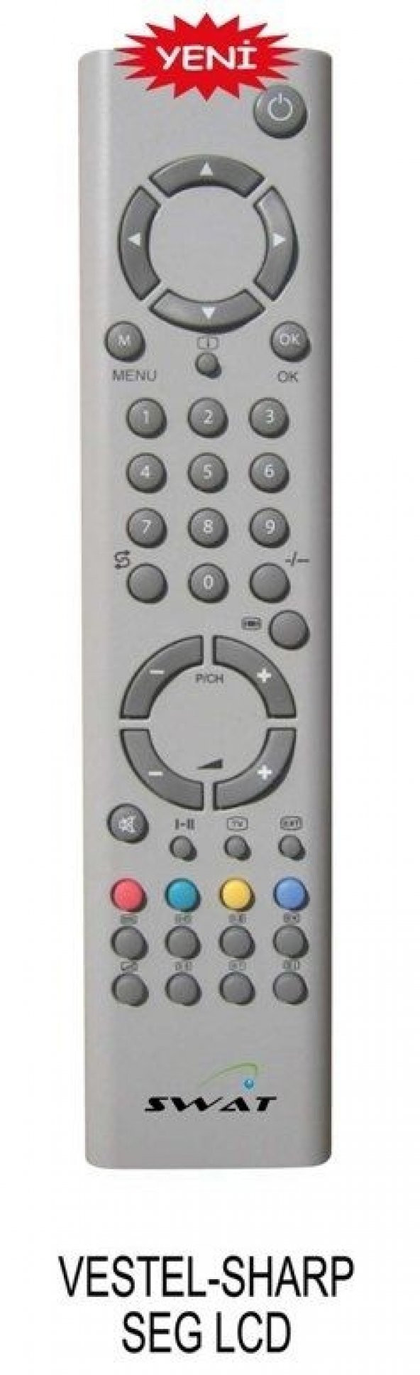Vestel-Sharp-Seg-Lcd Kumandası Gri ürün görseli 1