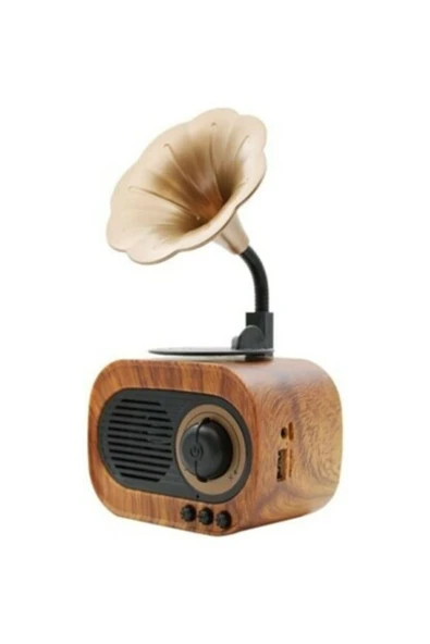 VİPONLİNE B5 Nostaljik Mini Gramafon Radyo Usb Aux Bluetooth Radyo Yüksek Ses Kalitesi ürün görseli 1