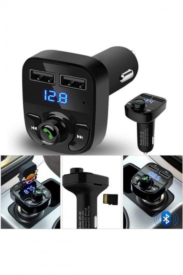 Car X8 Araç Içi Fm Transmitter Bluetooth Usb Mp3 Sd Kart Kiti ürün görseli 1