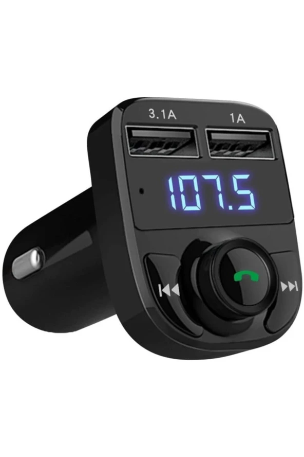Araç Fm Transmitter Bluetooth Usb Mp3 Sd Kart Çakmaklık Girişli Oto Müzik Çalar Kiti ürün görseli 1