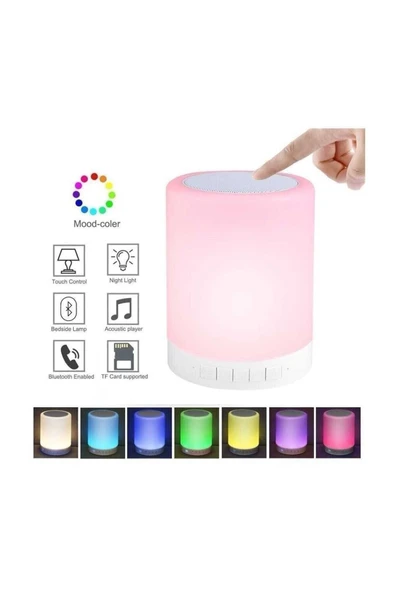 Escom Renk Değiştiren Led Işıklı Taşınabilir Kablosuz Bluetooth Hoparlör 0072632202749 ürün görseli 1