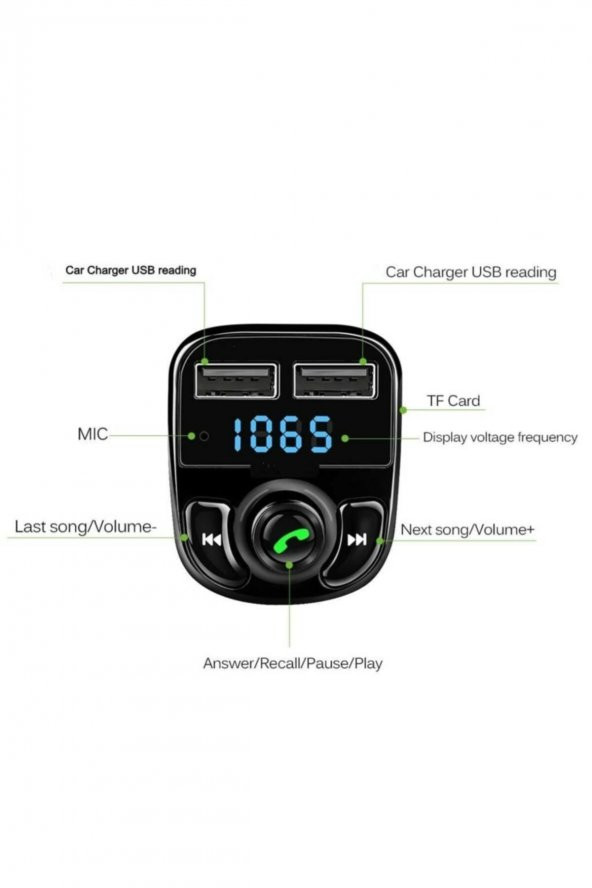 Carx8 Bluetooth Araç Kiti Fm Transmitter ürün görseli 1