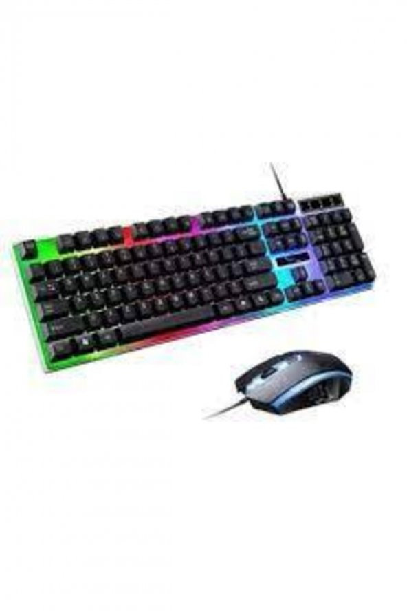 Dynego Işıklı Oyuncu Klavye+mouse Seti Gaming Set Pg 8017 ürün görseli 1