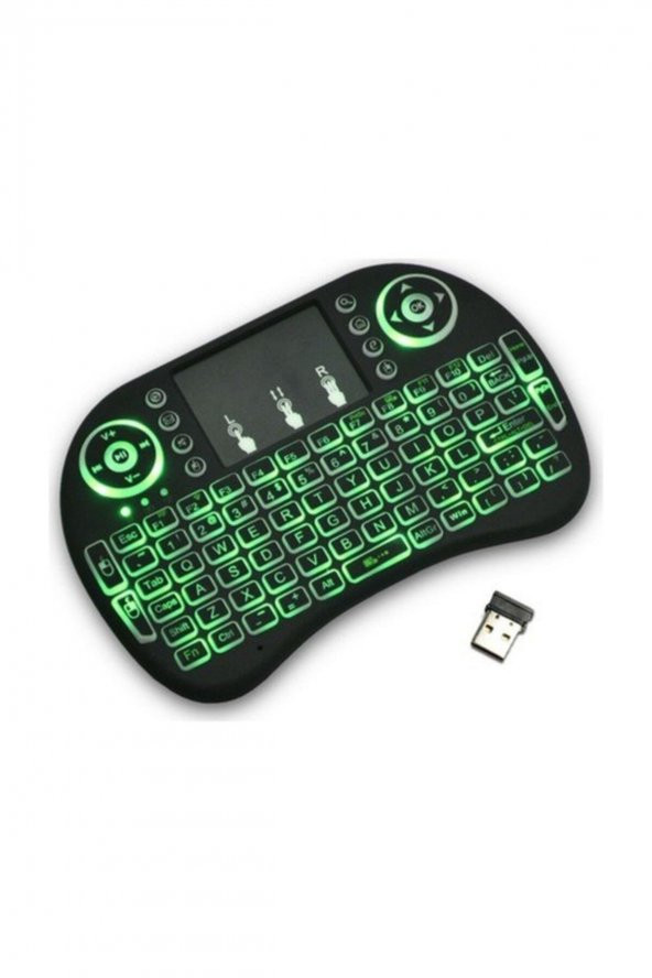 POLYGOLD Işıklı Mini Klavye Mouse Smart Tv Box Pc Şarjlı Pg-8035 - Resim 3