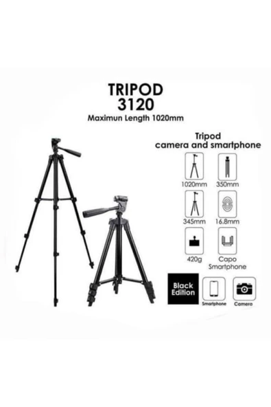 AbaTech 3120a Tripod Çantalı Ayarlanabilir Katlanabilir - Resim 3