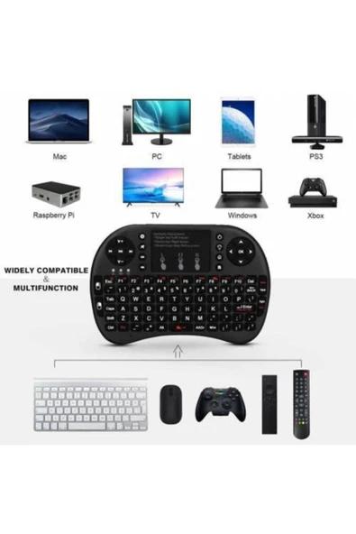 POLİYGOLD Polıygold Mini Keyboard Kablosuz Mini Klavye Mause - Resim 3