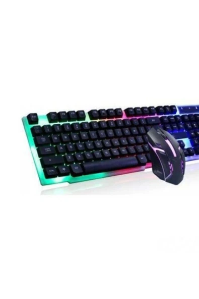 POLYGOLD Pg-8017 Oyuncu Isıklı Klavye Mause Seti Klavye + Mouse Seti - Resim 4