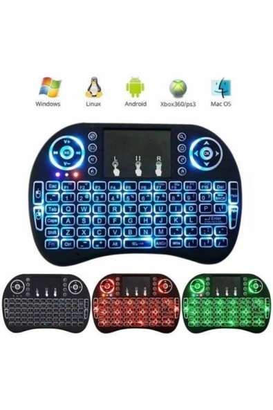 AbaTech Işıklı Mini Klavye Wireless Keyboard - Resim 4