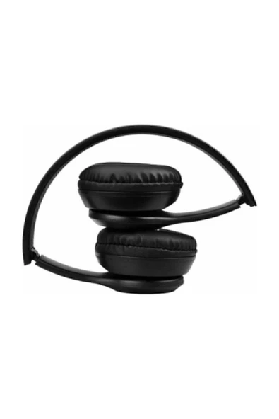 Ruckus Wireless P47 Katlanabilir Bluetooth Sd Kart Kablosuz Kulaklık - Siyah ürün görseli 1